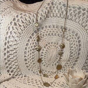 Chico's Gold Textured Necklace